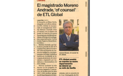 El magistrado Moreno Andrade «of counsel» de Etl Global – Diciembre 2017