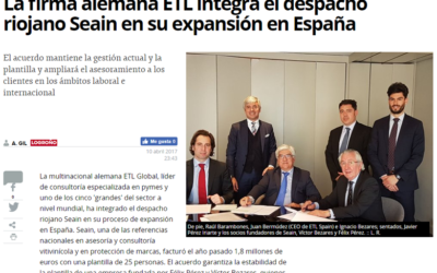 La firma alemana ETL integra al despacho riojano Seain en su expansión en España. – Abril 2017