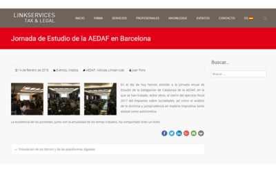 Linkservices – Jornada de Estudio de la AEDAF en Barcelona – Febrero 2018