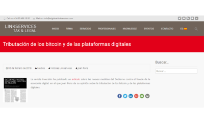 ‘Tributación de los bitcoin y de las plataformas digitales’