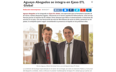 Aguayo Abogados se integra en EJASO ETL GLOBAL. – Abril 2017