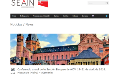 SEAIN – Conferencia anual de la Sección Europea de AIDV – Marzo 2018