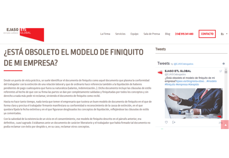 ¿Está obsoleto el modelo de finiquito de mi empresa?