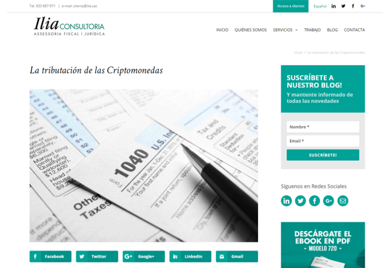 La tributación de las Criptomonedas – Abril 2018