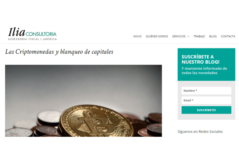 Las Criptomonedas y blanqueo de capitales En el blog de Ilia Consultoria-ETL Global – Mayo 2018