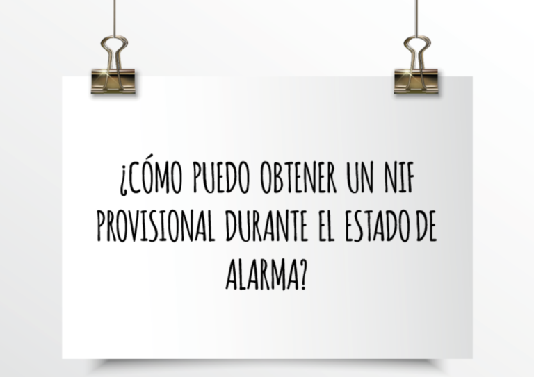 EMEDE ETL Global: ¿Cómo puedo obtener un NIF provisional durante el estado de alarma?