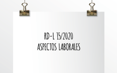 EMEDE ETL Global: RL-L 15/2020 Aspectos Laborales