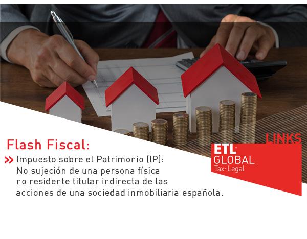 ETL Global LINKS: No sujeción de una persona física no residente titular indirecta de las acciones de una sociedad inmobiliaria española