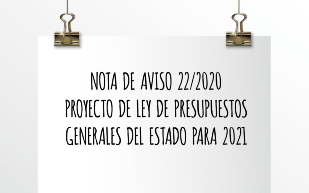 EMEDE ETL Global: Proyecto de ley de presupuestos generales del Estado para 2021