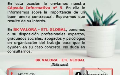 BK Valora ETL Global: La importancia de un buen Anexo Contractual