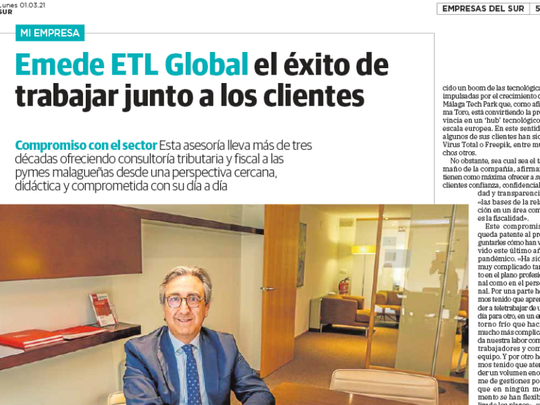 EMEDE ETL GLOBAL: EL ÉXITO DE TRABAJAR JUNTO A LOS CLIENTES