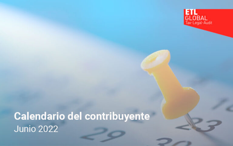 CALENDARIO DEL CONTRIBUYENTE 2022