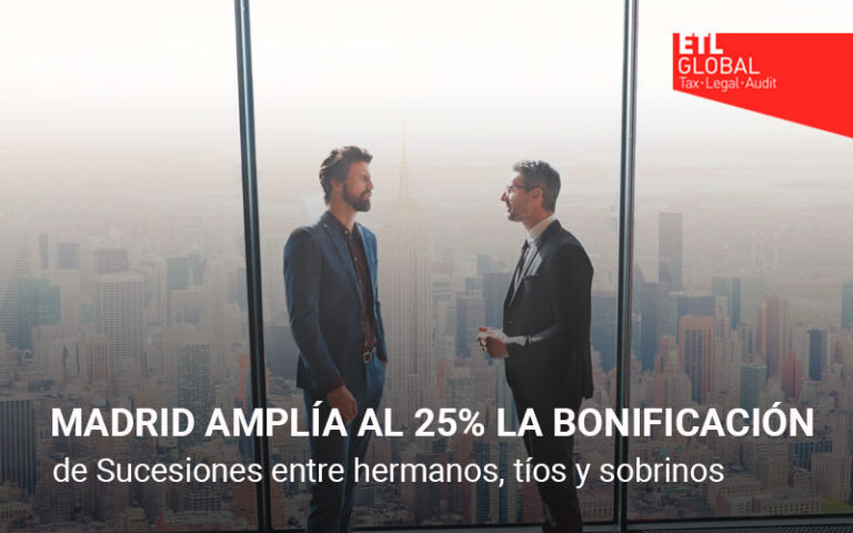 Madrid amplía al 25% la bonificación de Sucesiones entre hermanos, tíos y sobrinos