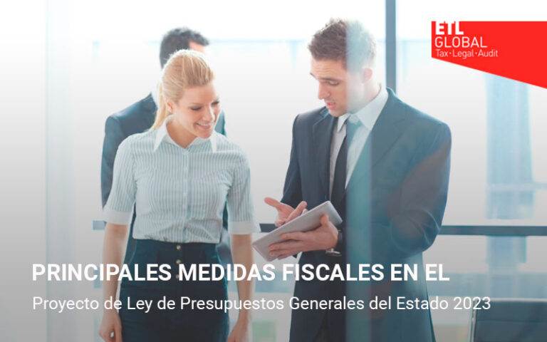 Principales medidas fiscales en el Proyecto de Ley de Presupuestos Generales del Estado 2023