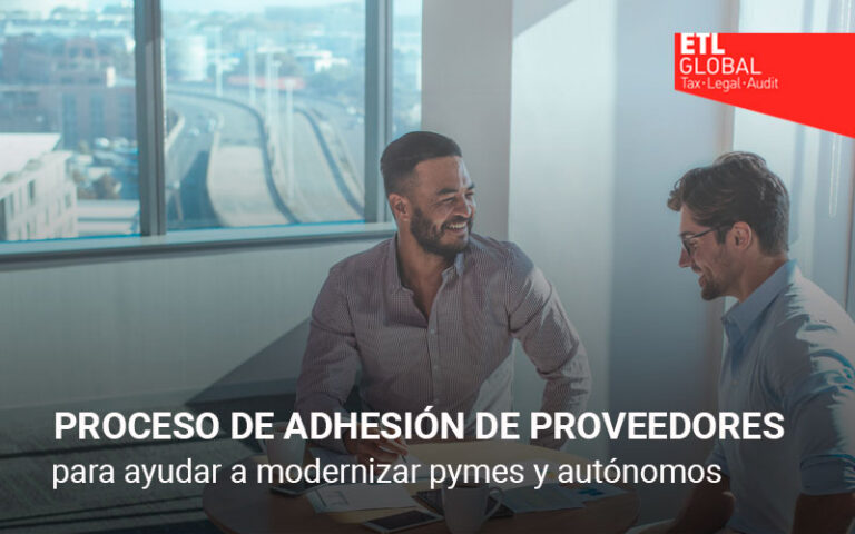 Proceso de adhesión de proveedores para ayudar a modernizar pymes y autónomos