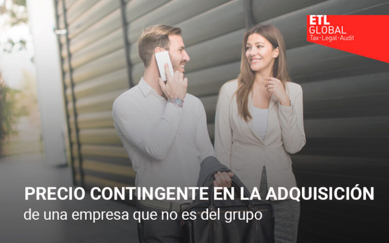 Precio contingente en la adquisición de una empresa que no es del grupo