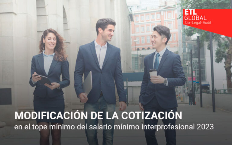 Modificación de la cotización en el tope mínimo del salario mínimo interprofesional