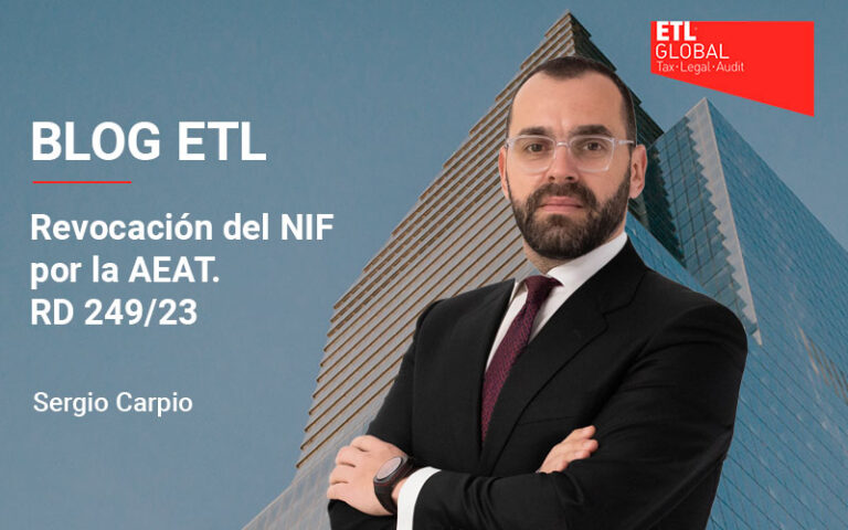 REVOCACIÓN DEL NIF POR LA AEAT. RD 249/23