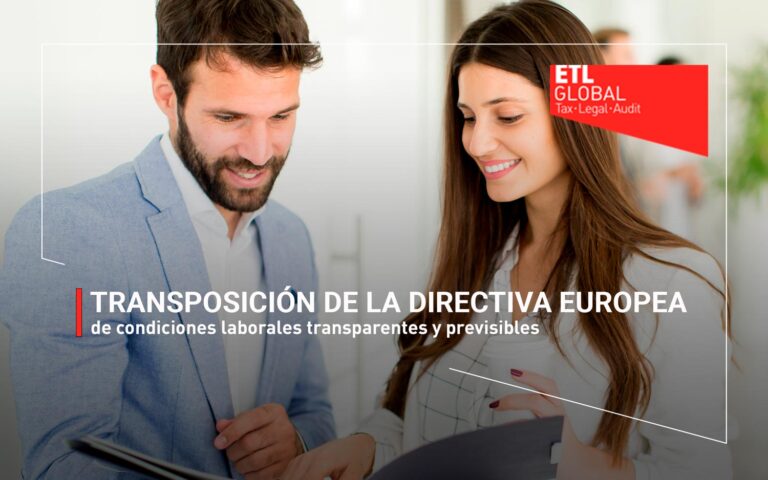 Transposición de la directiva europea de condiciones laborales transparentes y previsibles