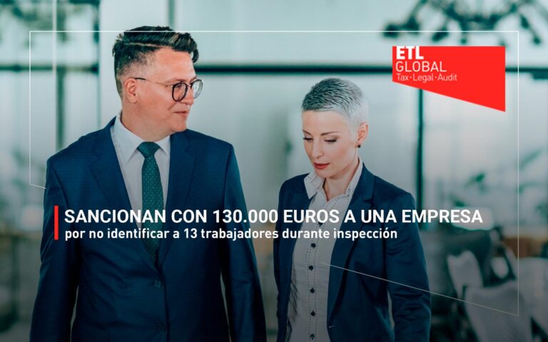 Sancionan con 130.000 euros a una empresa por no identificar a 13 trabajadores durante inspección